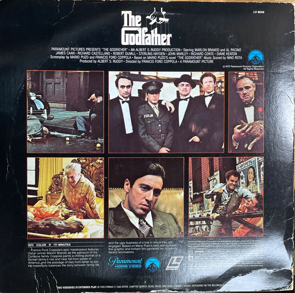 Godfather, The Laser Disc movie collectible [Barcode 013023234147] - Main Image 2