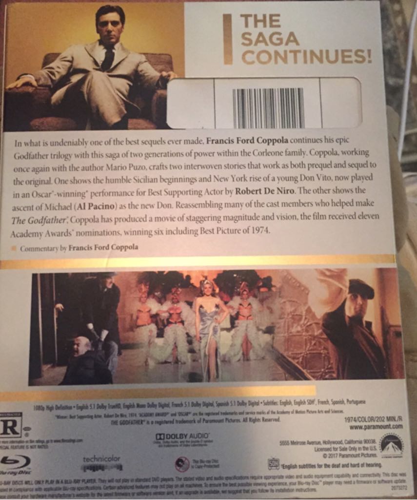 The Godfather - Part 3 Blu-ray movie collectible [Barcode 032429150080] - Main Image 2
