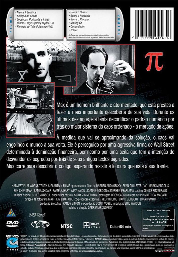 Pi DVD movie collectible [Barcode 9322225007970] - Main Image 2