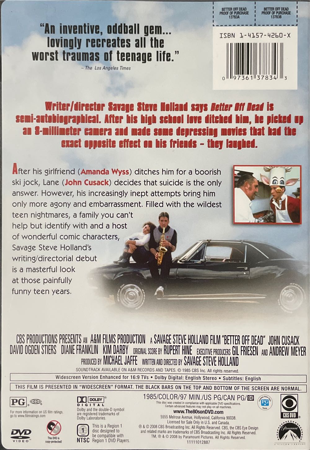 Better Off Dead DVD movie collectible [Barcode 097361378343] - Main Image 3