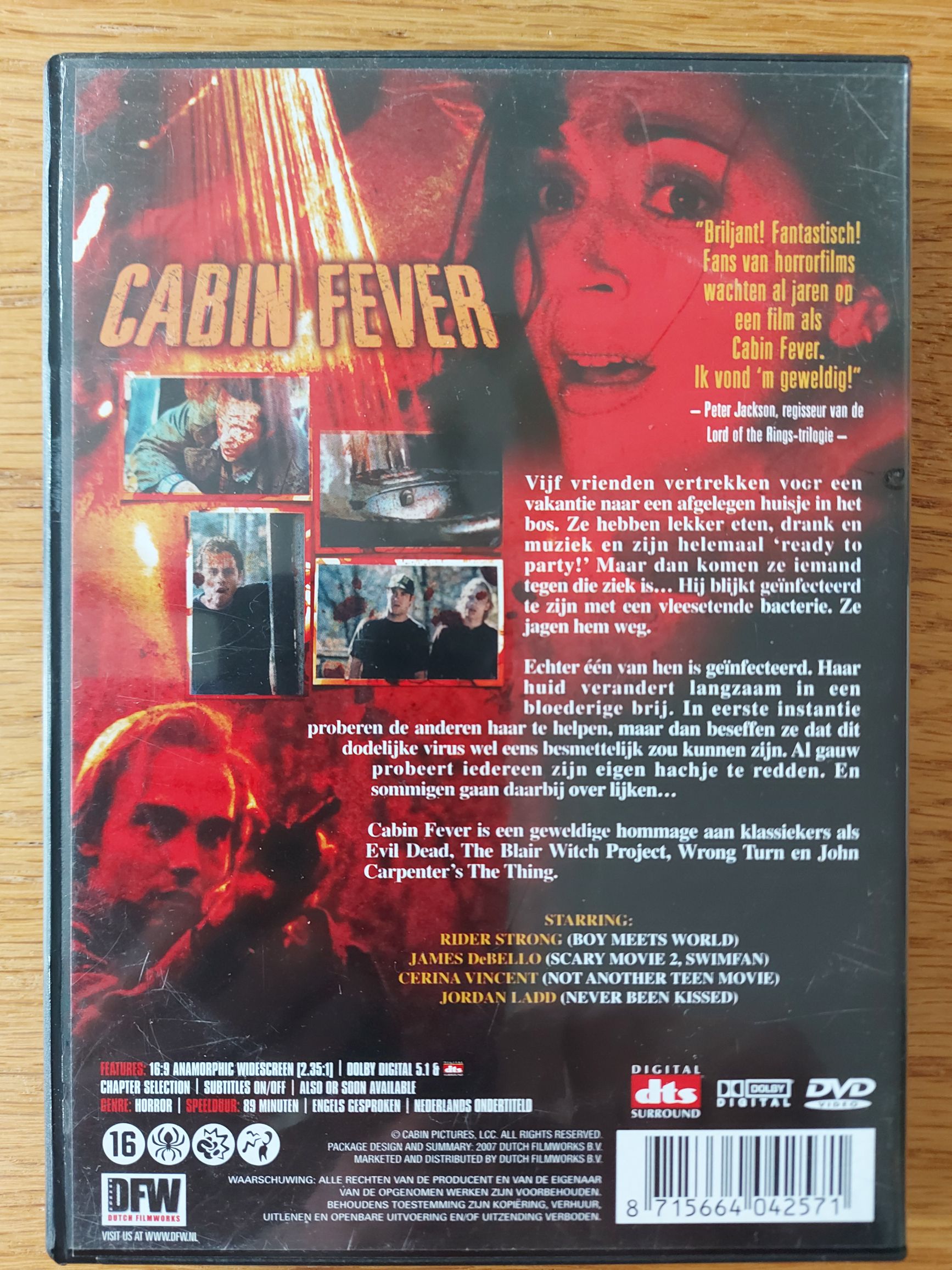 Cabin Fever DVD movie collectible [Barcode 8715664042571] - Main Image 2