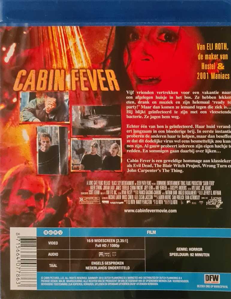 Cabin Fever Blu-ray movie collectible [Barcode 8715664077863] - Main Image 2