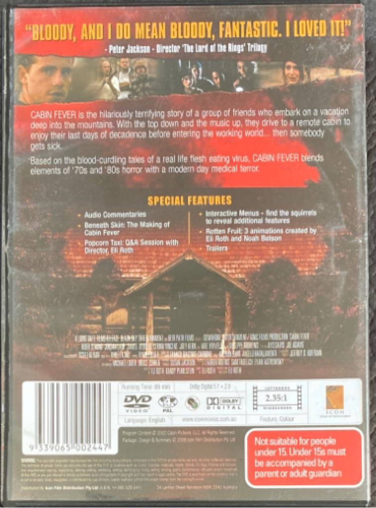 Cabin Fever DVD movie collectible [Barcode 9339065002447] - Main Image 2