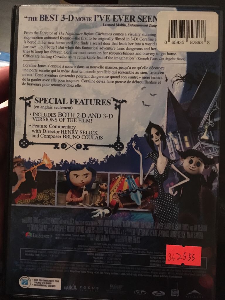 Coraline Digital Copy movie collectible [Barcode 065935828938] - Main Image 2