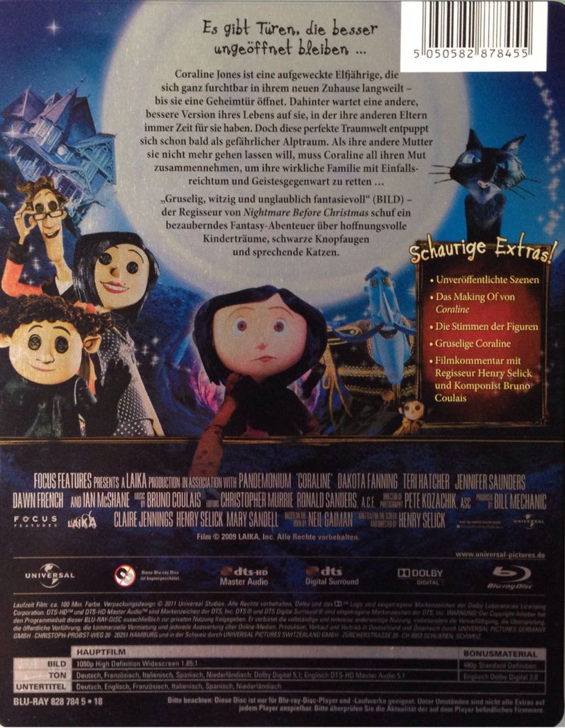 Coraline Blu-ray movie collectible [Barcode 5050582878455] - Main Image 2