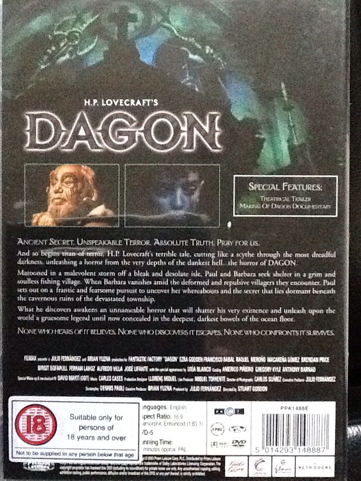 Dagon DVD movie collectible [Barcode 5014293148887] - Main Image 2