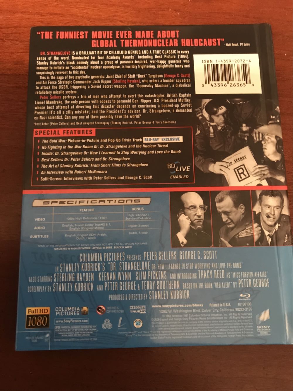Dr. Strangelove Or: How I Learned to Stop Worrying and Love the Bomb Blu-ray movie collectible [Barcode 043396263659] - Main Image 2