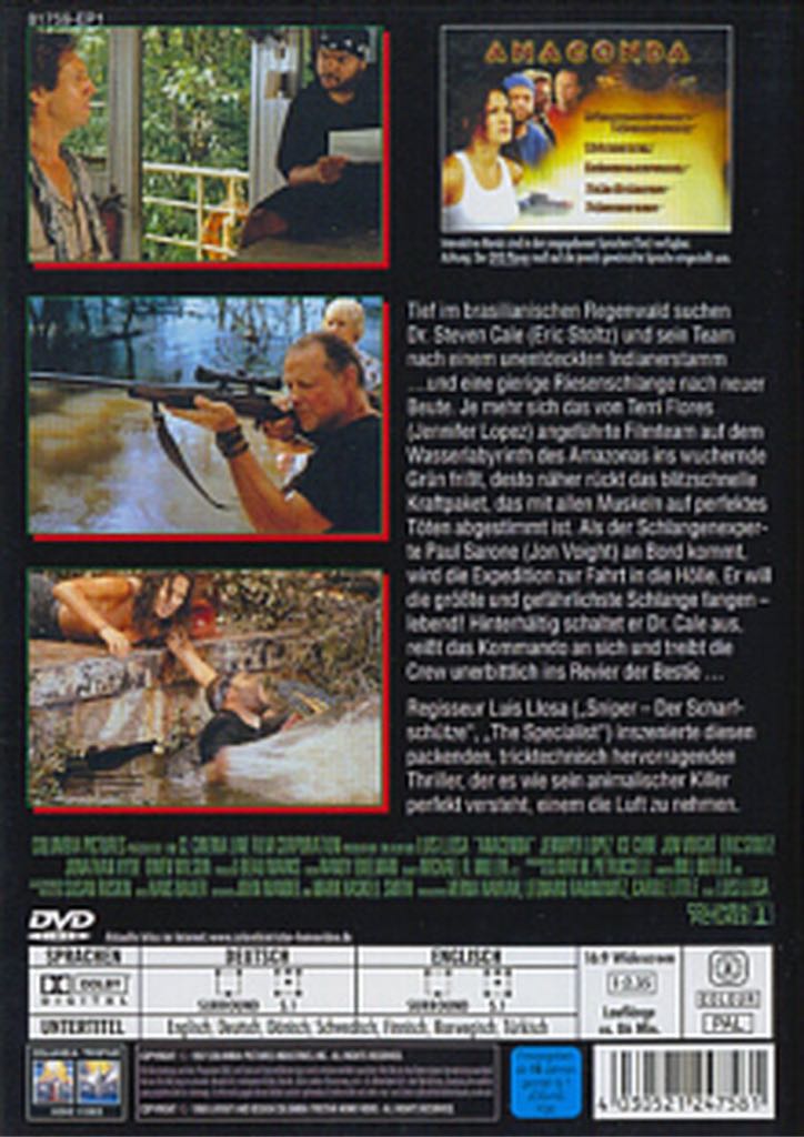 Anaconda Blu-ray movie collectible [Barcode 043396306103] - Main Image 2