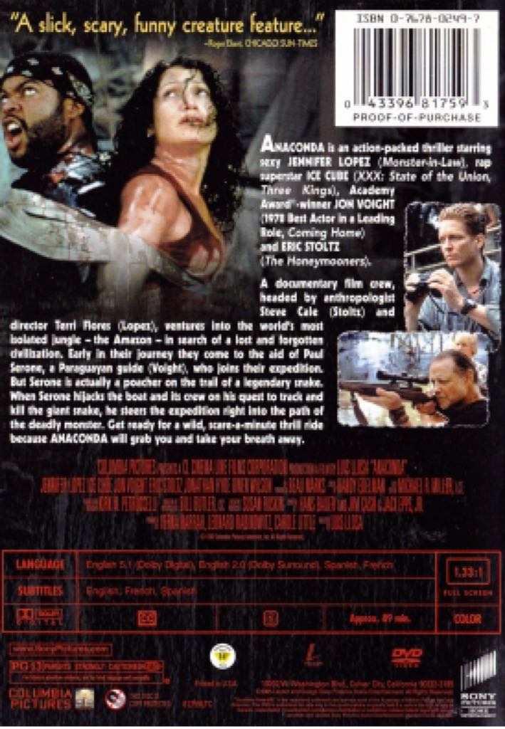 Anaconda Blu-ray movie collectible [Barcode 5035822475830] - Main Image 2