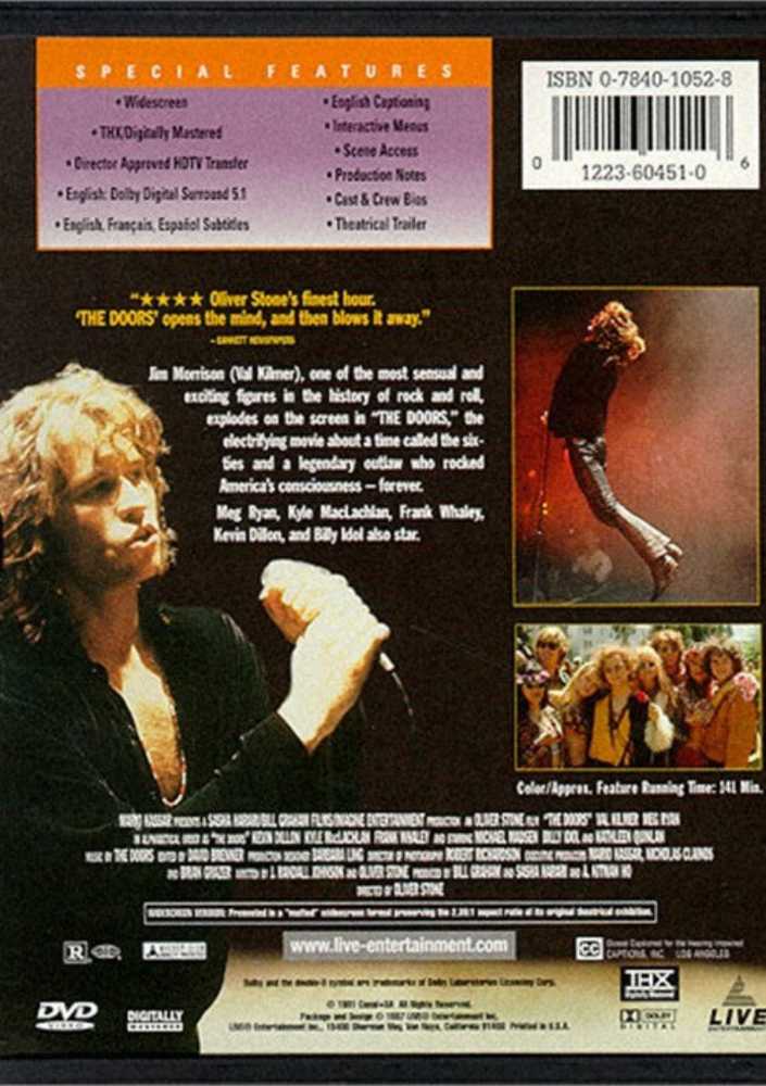 The Doors  -2DVD- DVD movie collectible [Barcode 057373202098] - Main Image 4