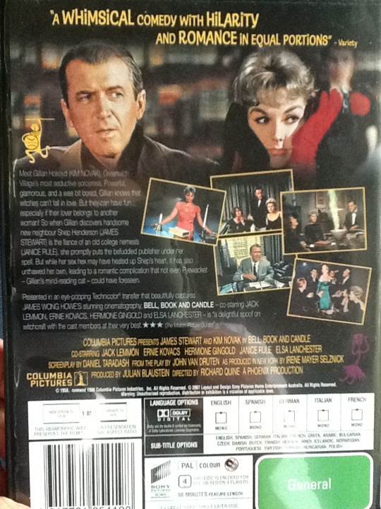 Bell, Book and Candle - DR DVD movie collectible [Barcode 9317731054198] - Main Image 2