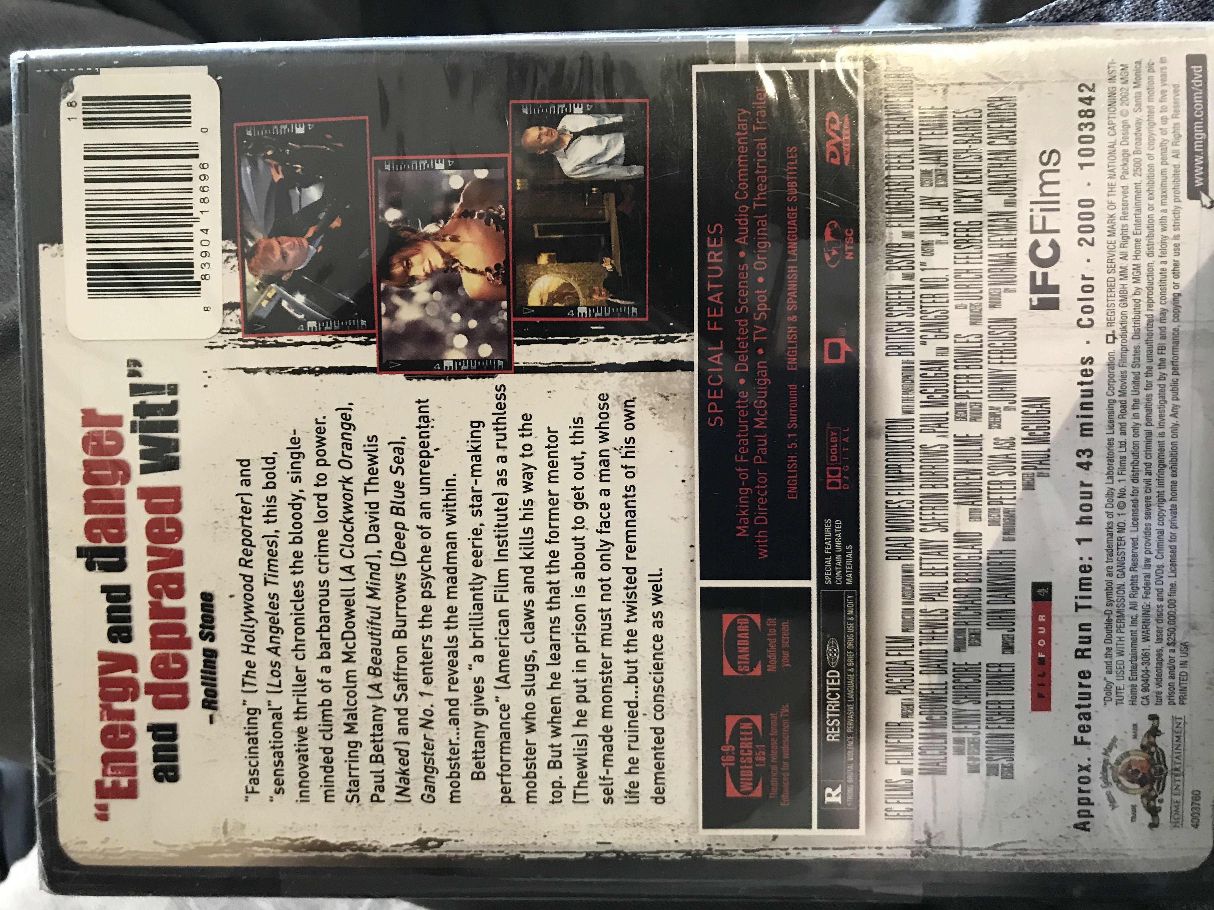 Gangster No. 1 DVD movie collectible [Barcode 027616879639] - Main Image 2