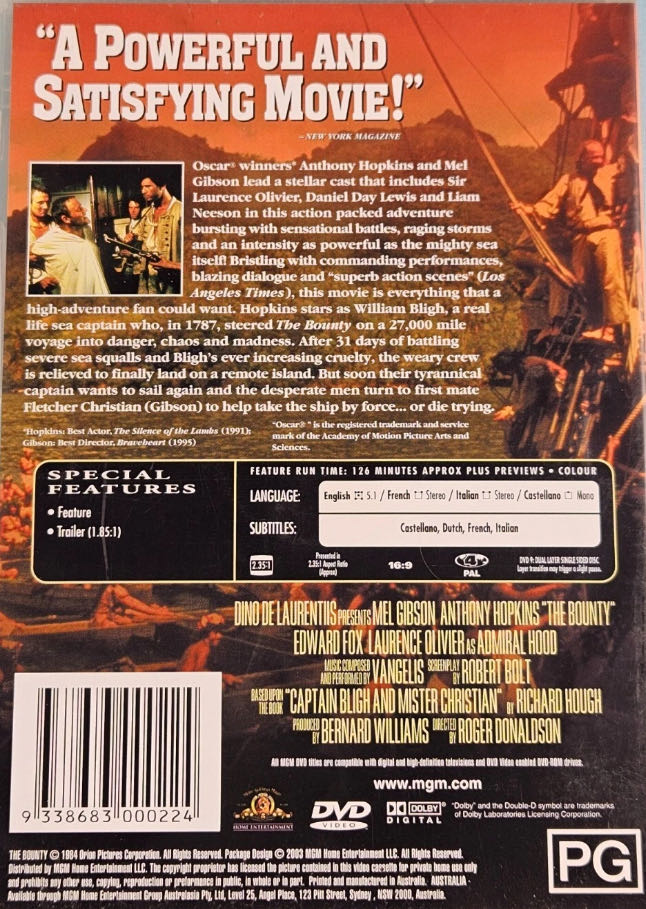 The Bounty DVD movie collectible [Barcode 9338683000224] - Main Image 3
