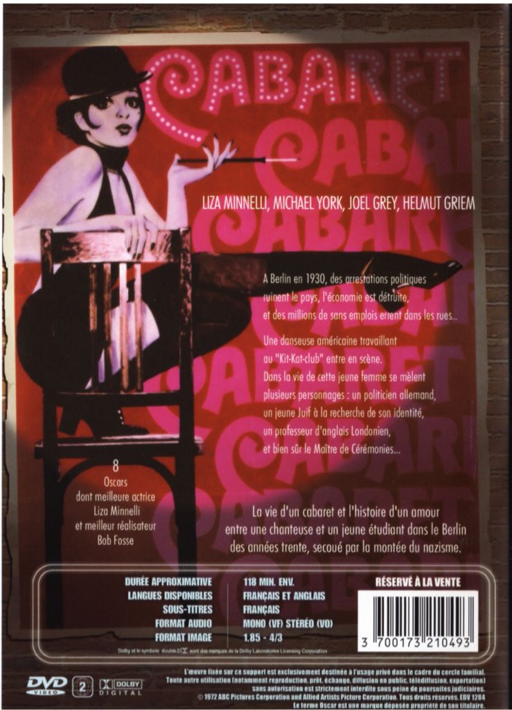 Cabaret DVD movie collectible [Barcode 012569078529] - Main Image 2