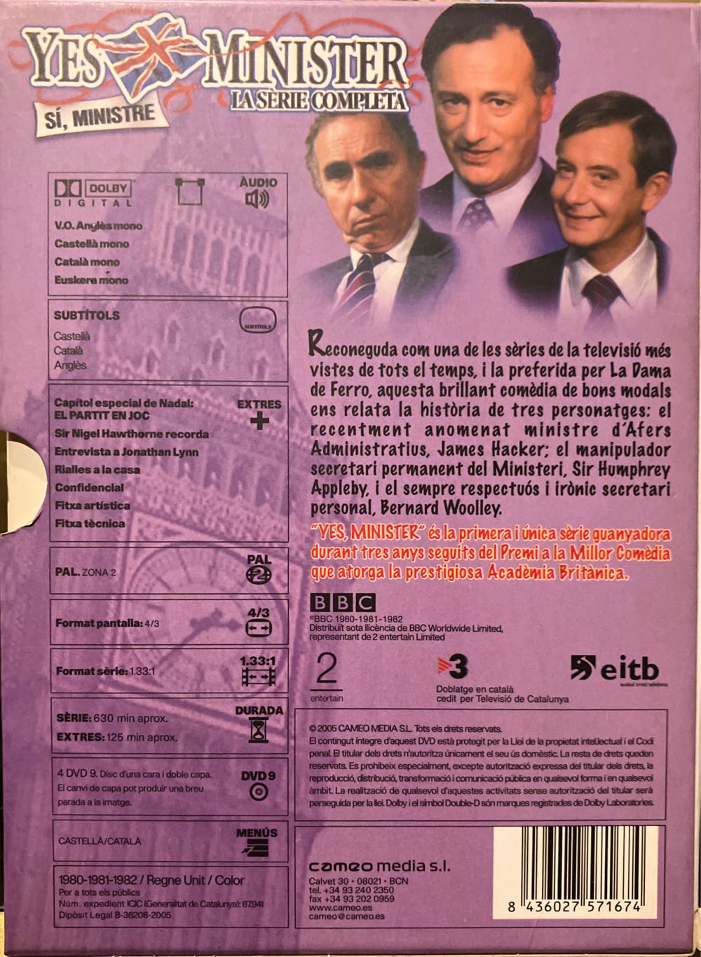 Yes Minister: The Complete Collection DVD movie collectible [Barcode 794051191229] - Main Image 2