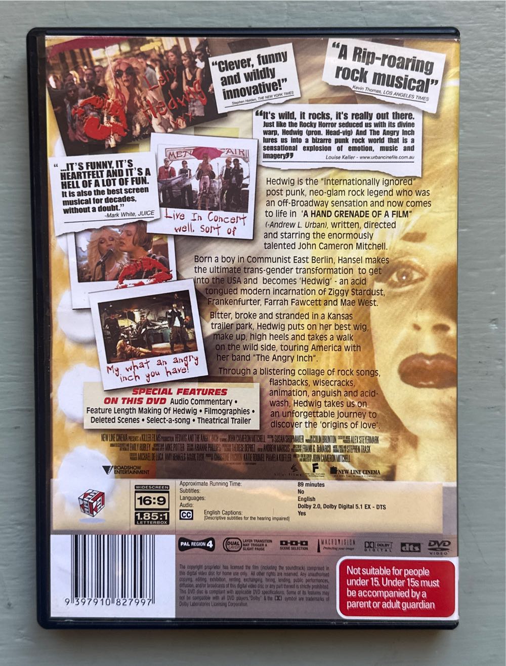 Hedwig and the Angry Inch DVD movie collectible [Barcode 9397910827997] - Main Image 2