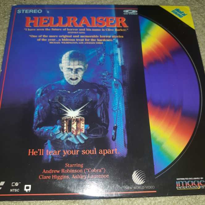 Hellraiser Laser Disc movie collectible [Barcode 014381518665] - Main Image 3