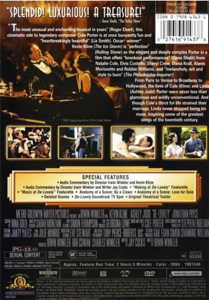 Delovely  DVD movie collectible [Barcode 7036988012554] - Main Image 2