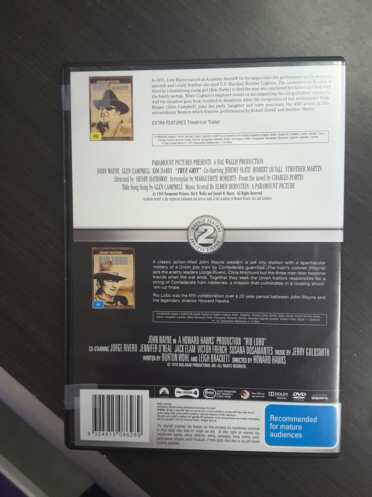 Rio Lobo DVD movie collectible [Barcode 9324915086289] - Main Image 2