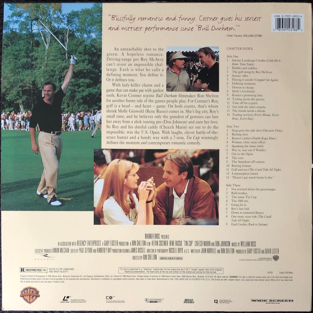 Tin Cup Laser Disc movie collectible [Barcode 085391431862] - Main Image 2