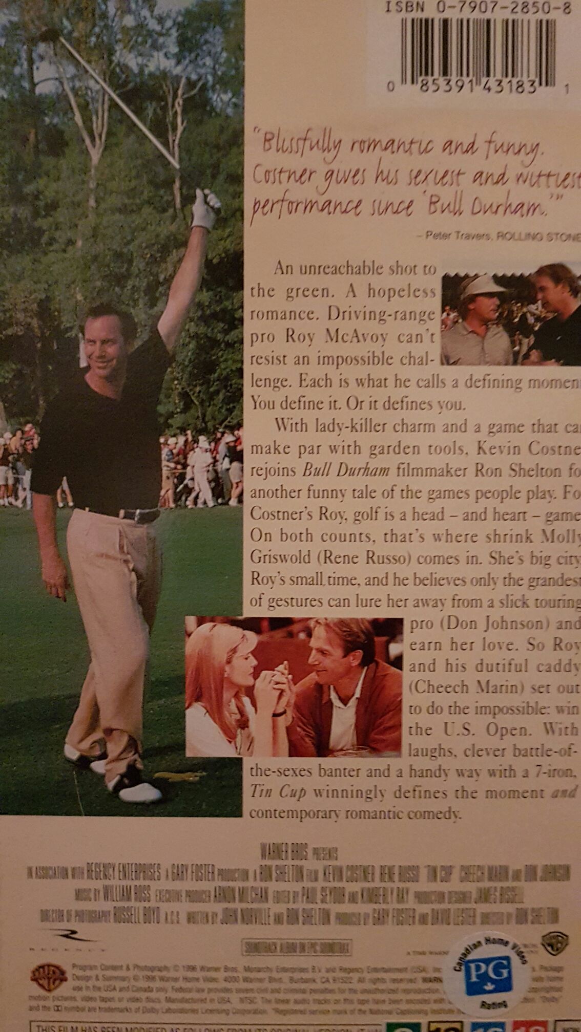 Tin Cup VHS movie collectible [Barcode 085391903734] - Main Image 2