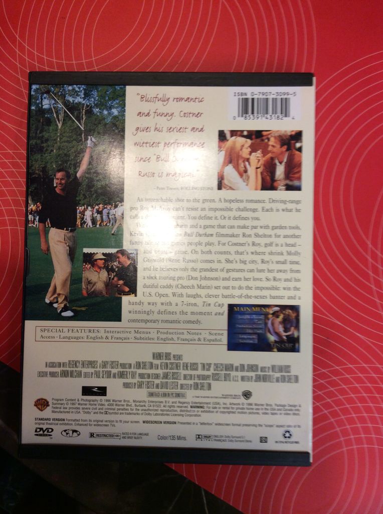 Tin Cup Blu-ray movie collectible [Barcode 3087521431824] - Main Image 2