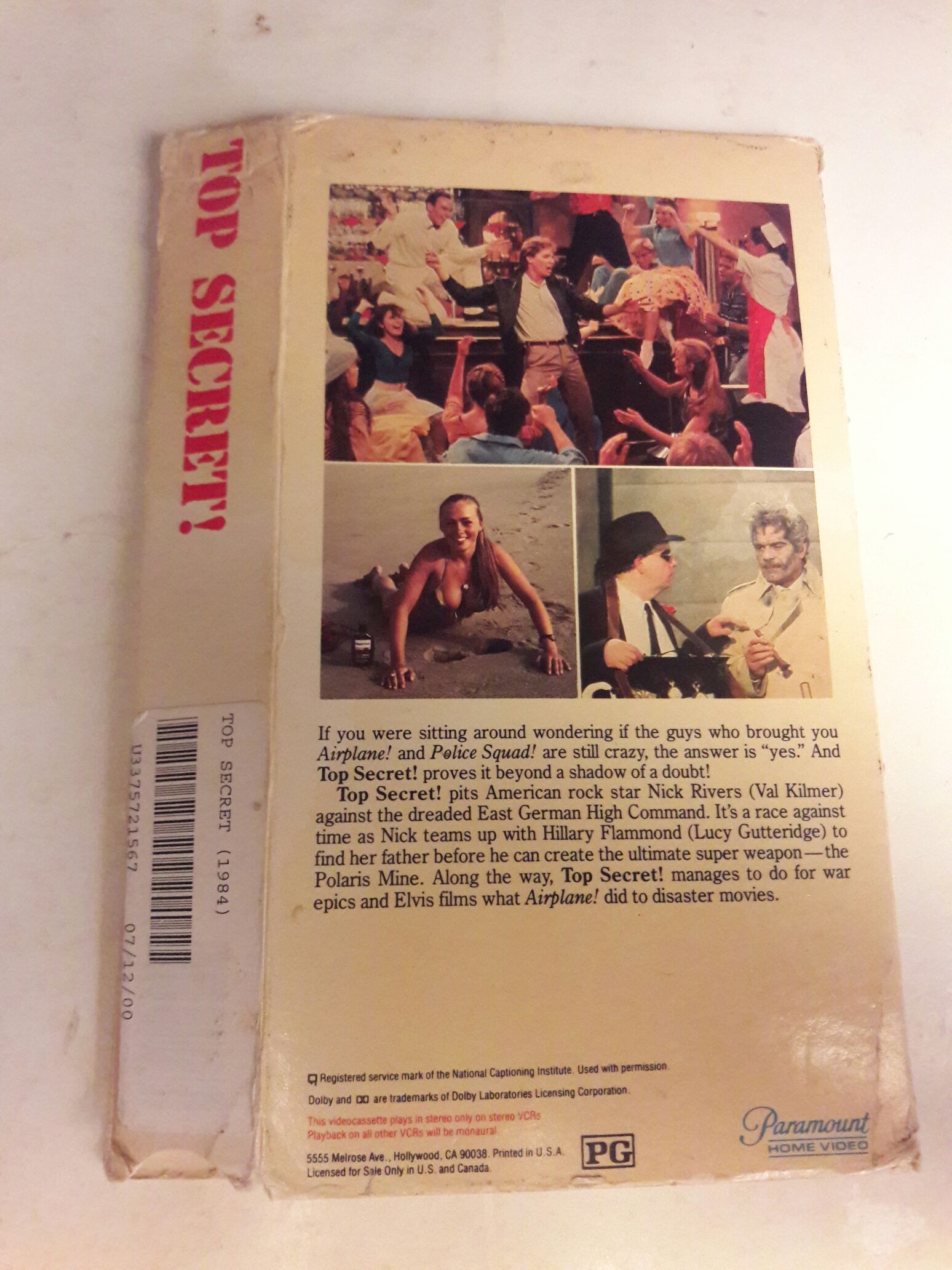 Top Secret! VHS movie collectible [Barcode 097360156737] - Main Image 2