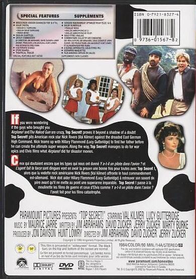 Top Secret! DVD movie collectible [Barcode 097360156782] - Main Image 2
