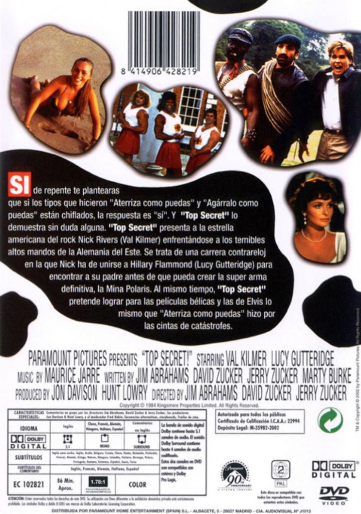 Top Secret! DVD movie collectible [Barcode 7332431028609] - Main Image 2
