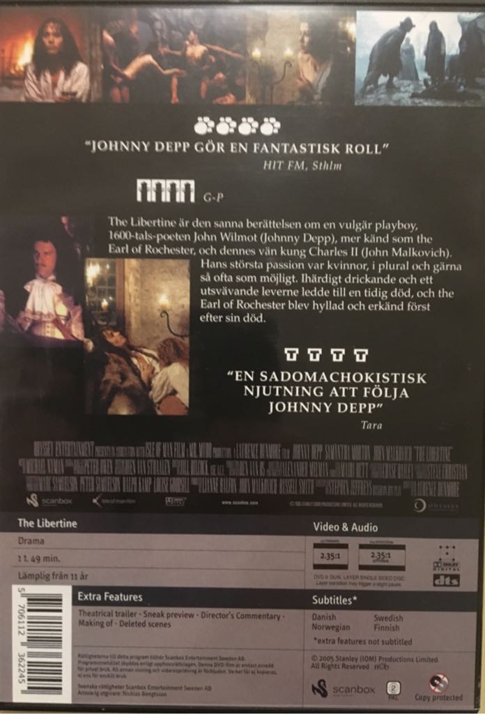 Libertine, The DVD movie collectible [Barcode 5706112362245] - Main Image 2