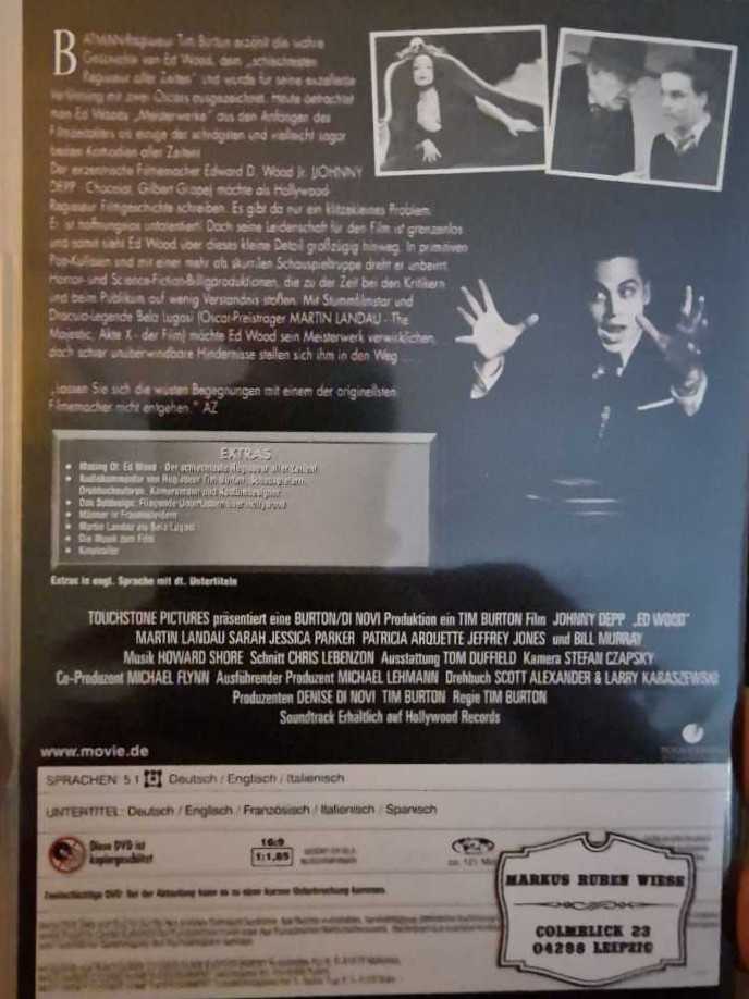 Ed Wood Digital Copy movie collectible [Barcode 0786936212501] - Main Image 2