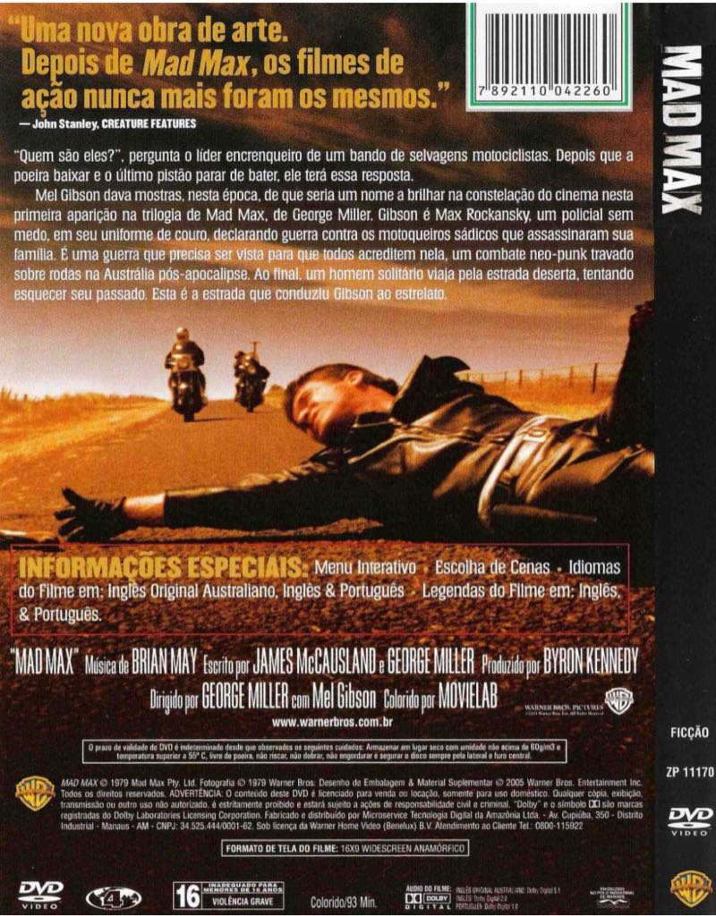 Mad Max DVD movie collectible [Barcode 13874759] - Main Image 2