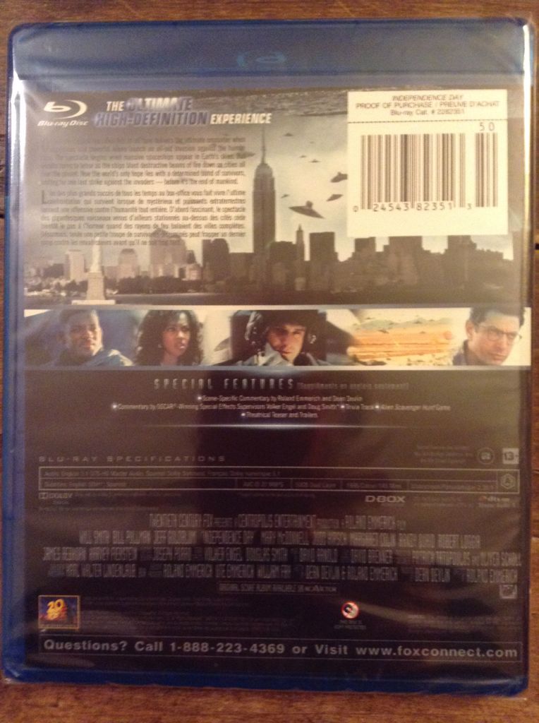 Independence Day  movie collectible [Barcode 024543823513] - Main Image 2