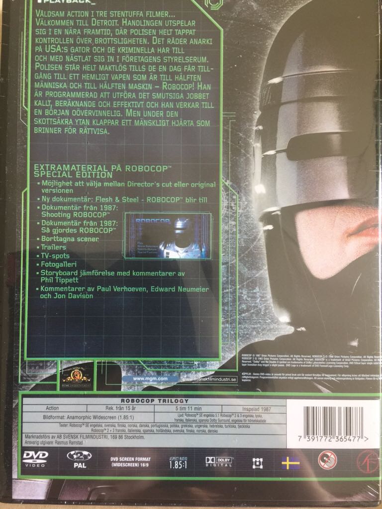 Robocop Trilogy DVD movie collectible [Barcode 7391772365477] - Main Image 2