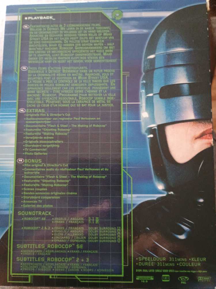 Robocop Trilogy DVD movie collectible [Barcode 8712626025917] - Main Image 2