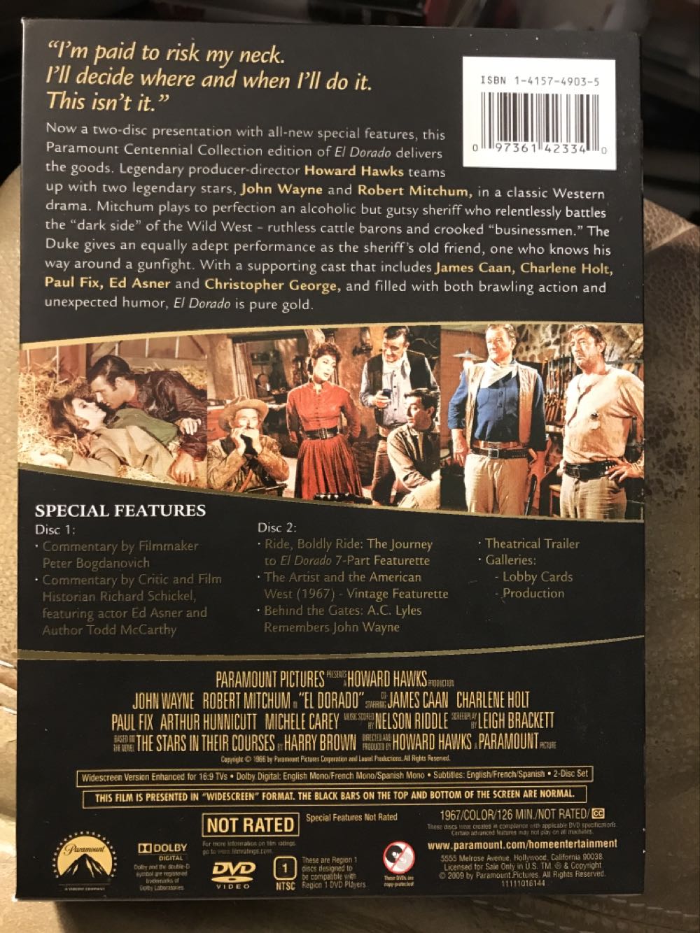 El Dorado DVD movie collectible [Barcode 097361423340] - Main Image 2