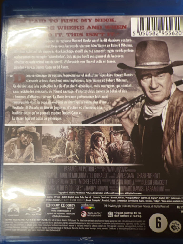 El Dorado Blu-ray movie collectible [Barcode 5050582955620] - Main Image 2