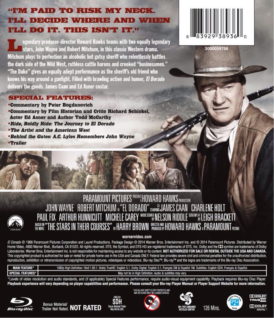 El Dorado DVD movie collectible [Barcode 7393805086861] - Main Image 2