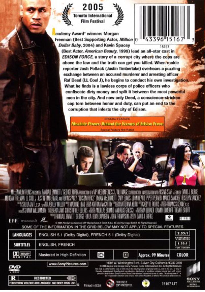 Edison Force DVD movie collectible [Barcode 043396151673] - Main Image 2
