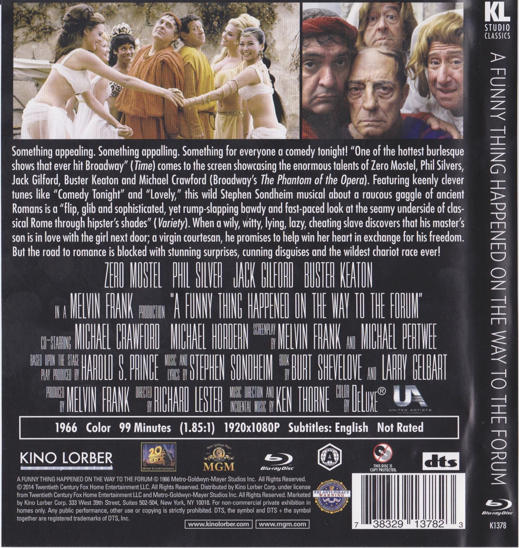 A Funny Thing Happened on the Way to the Forum Blu-ray movie collectible [Barcode 738329137823] - Main Image 2