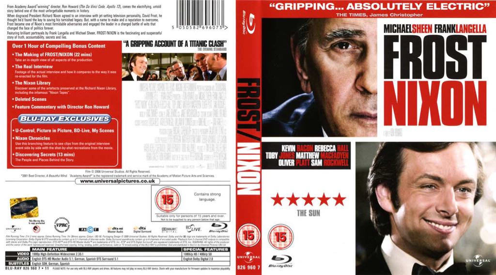 Frost/Nixon Blu-ray movie collectible [Barcode 025195053433] - Main Image 2