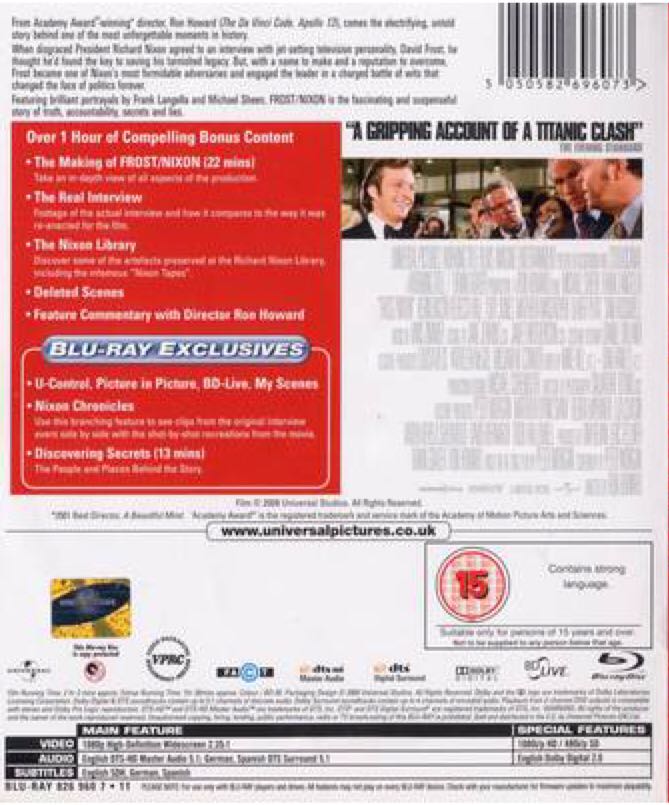 Frost/Nixon Blu-ray movie collectible [Barcode 5050582707052] - Main Image 2