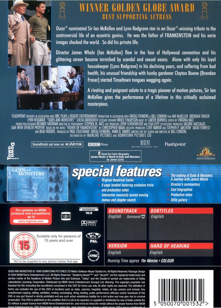 Gods and Monsters Digital Copy movie collectible [Barcode 2714810058424] - Main Image 2