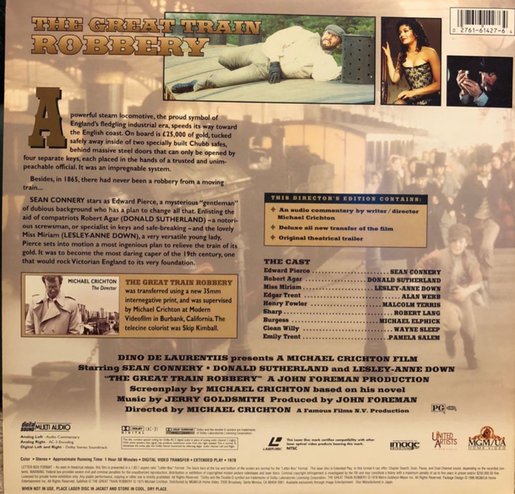 The Great Train Robbery Laser Disc movie collectible [Barcode 027616142764] - Main Image 2