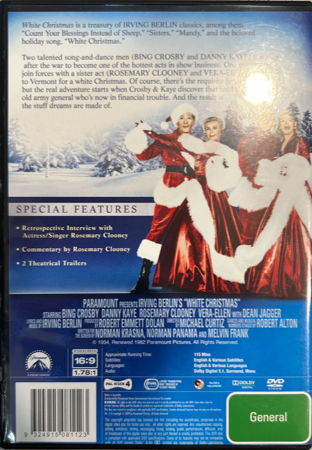 White Christmas DVD movie collectible [Barcode 9324915081123] - Main Image 2