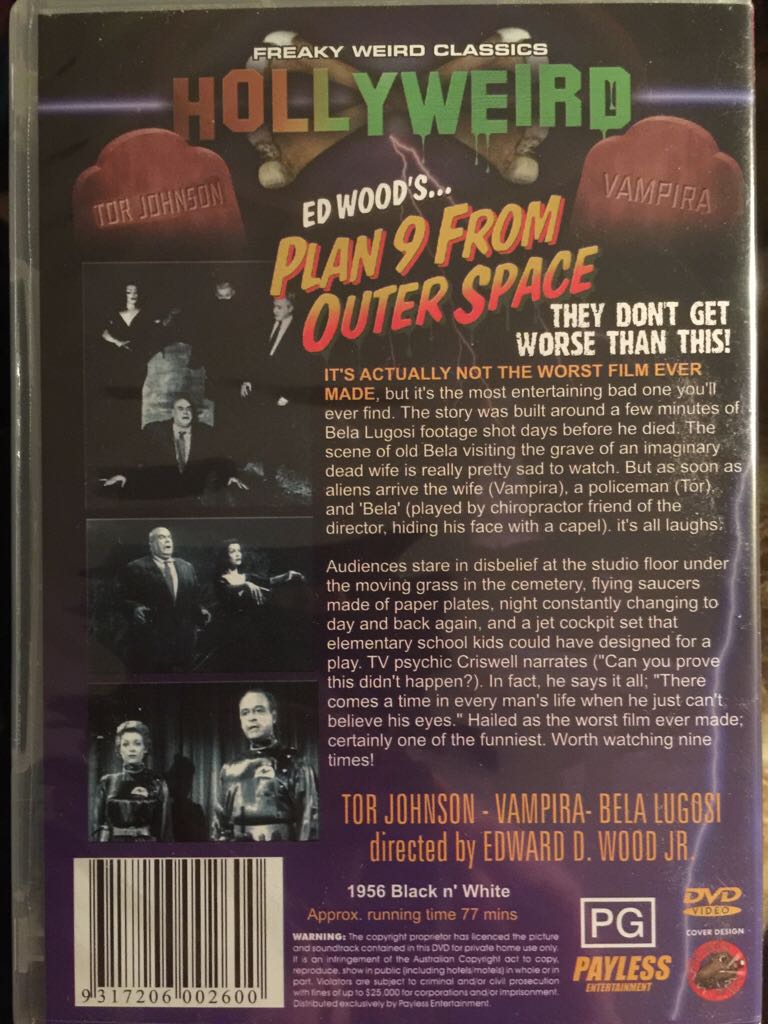Plan 9 from Outer Space DVD movie collectible [Barcode 9317206002600] - Main Image 2