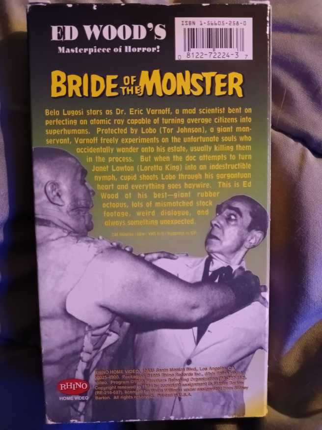 Bride of the Monster VHS movie collectible [Barcode 081227222437] - Main Image 2