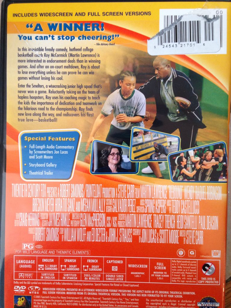 Rebound DVD movie collectible [Barcode 024543217015] - Main Image 2