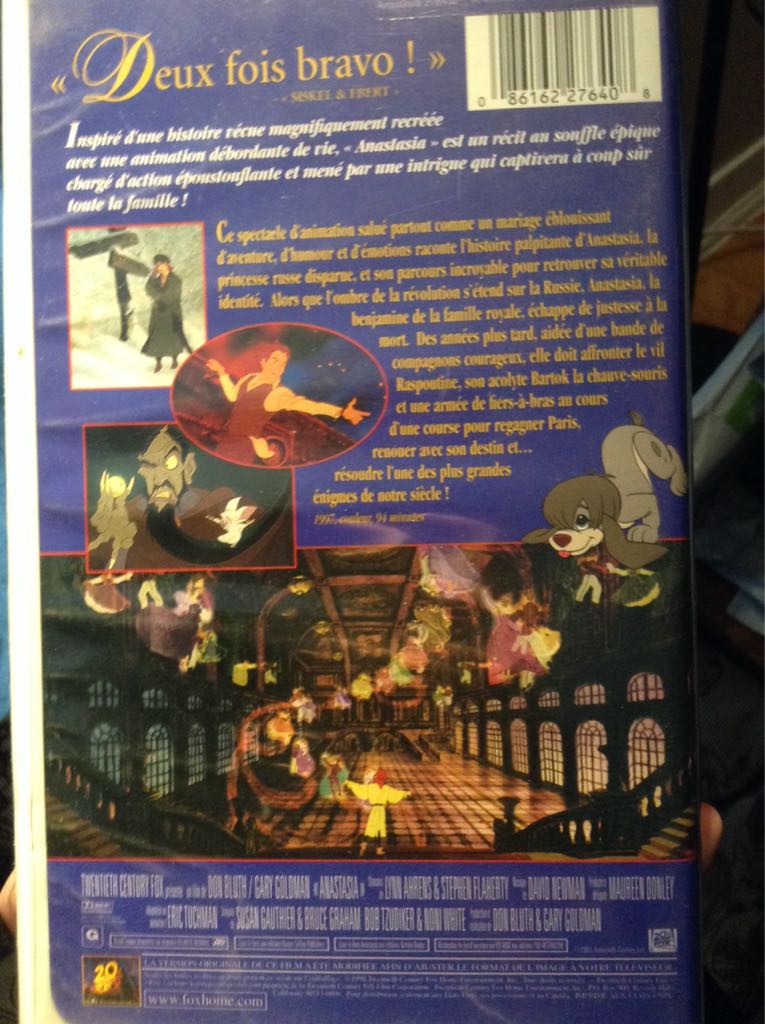 Anastasia VHS movie collectible [Barcode 086162276408] - Main Image 2