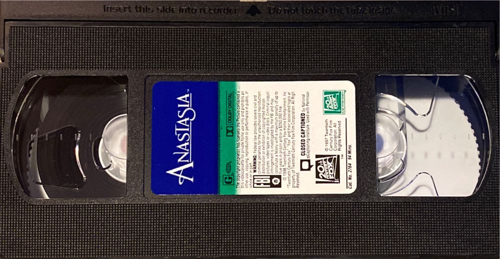 Anastasia VHS movie collectible [Barcode 086162276439] - Main Image 3